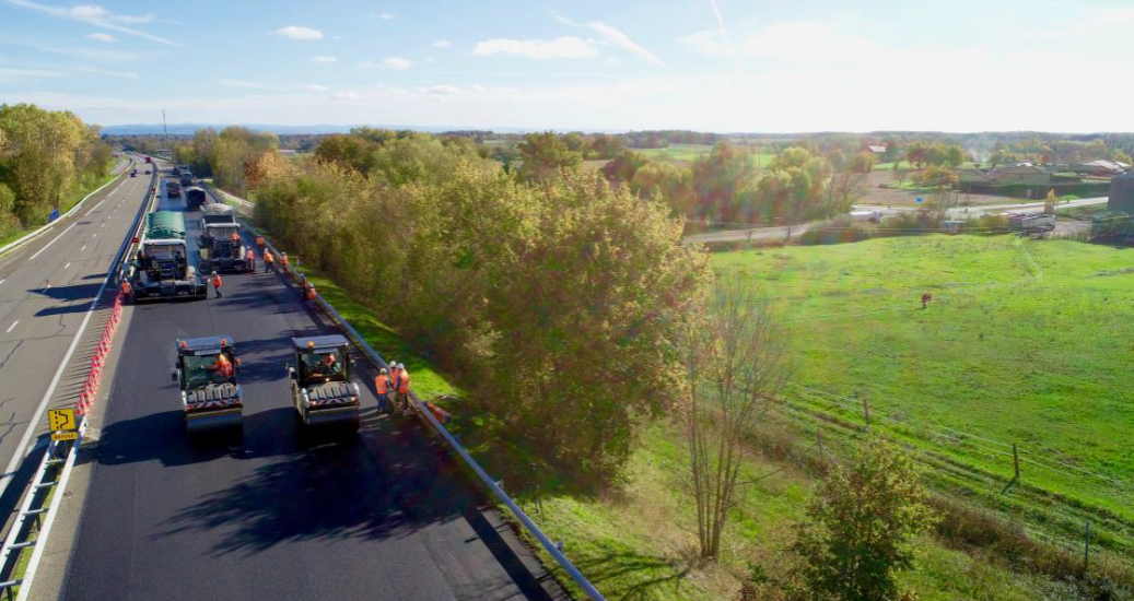 Travaux sur la chaussée de l'A40