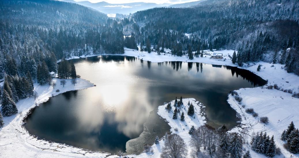 Le lac de Genin en hiver