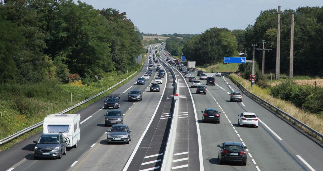 autoroute en France en été