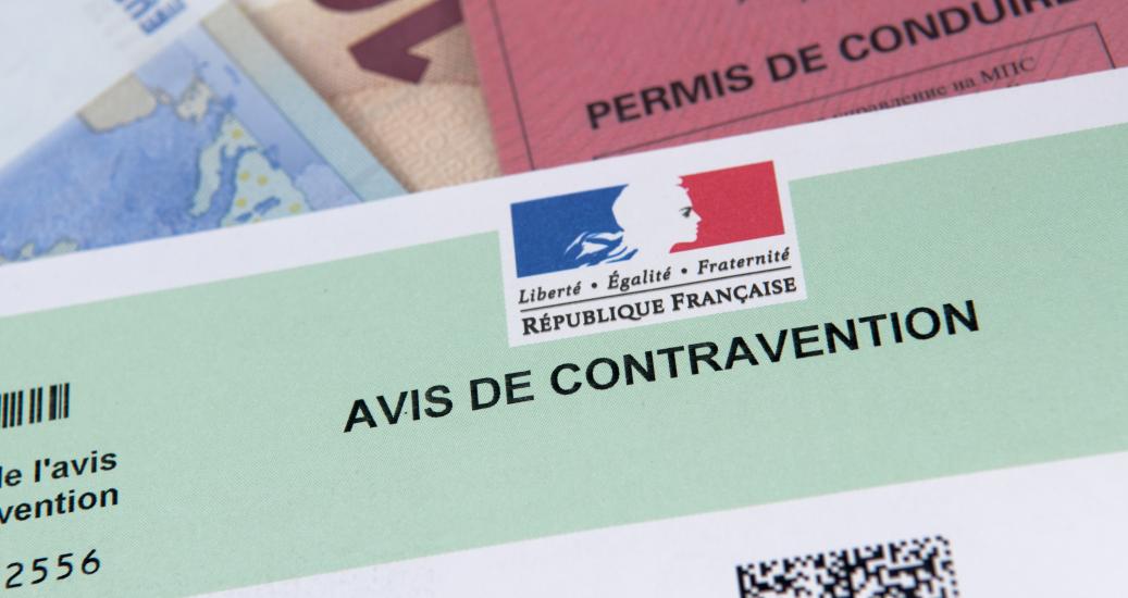 Un avis de contravention