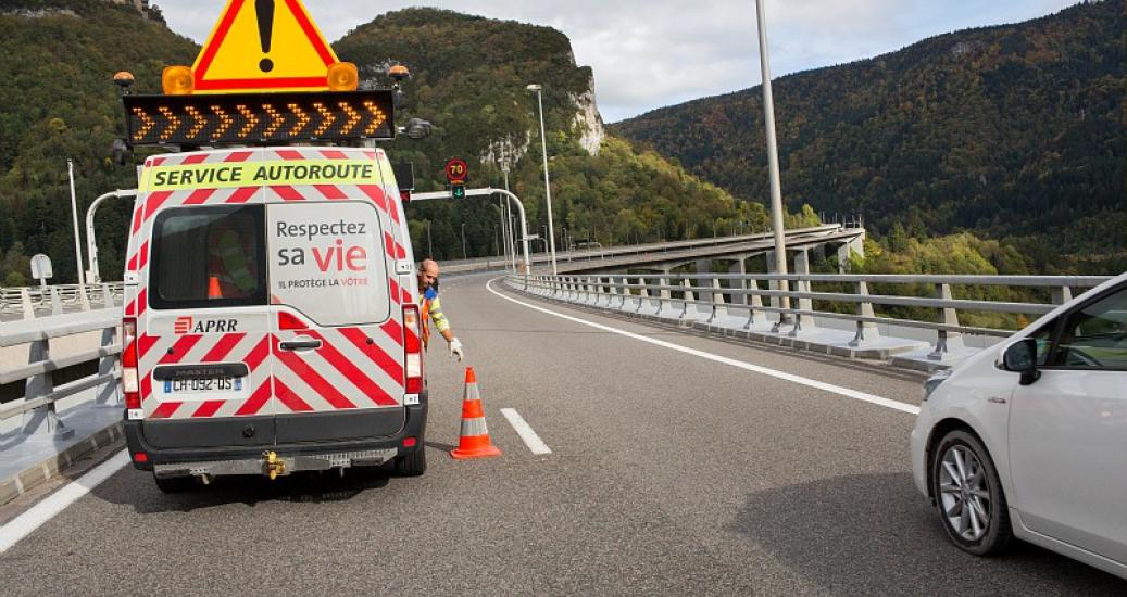 Travaux sur l'autoroute