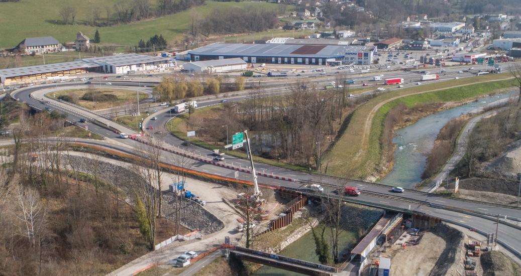 Travaux péage de Chambéry Nord A43