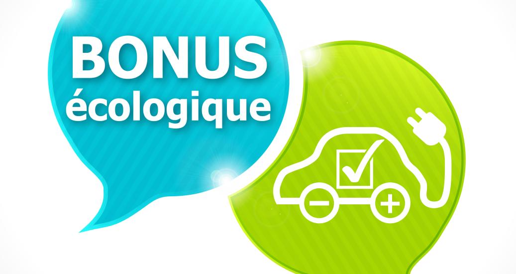 Illustration du bonus écologique et d'une voiture électrique