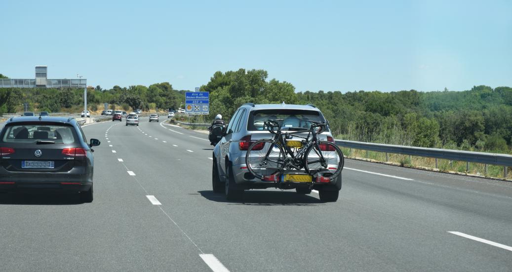 Porte-vélos Klick Fast II avec support de plaque d'immatriculation