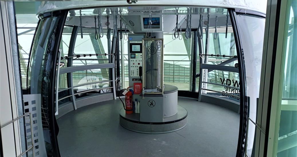 La cabine du Skyway Monte Bianco