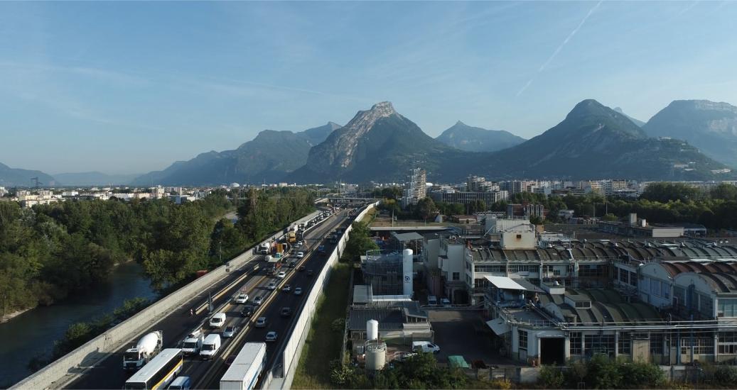chantier de réaménagement de l'A480