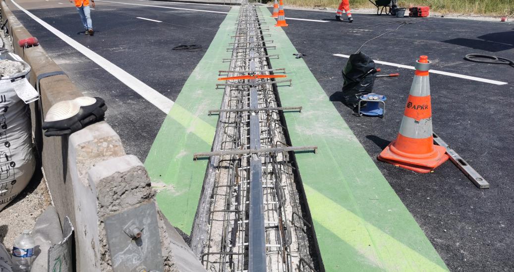 Travaux sur un joint de chaussée