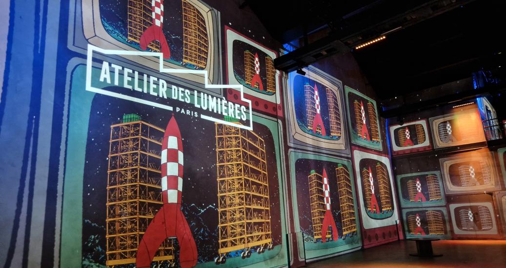 Exposition Tintin à L'atelier des Lumières