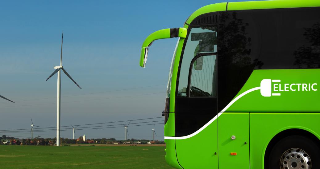 Bus électrique et éoliennes