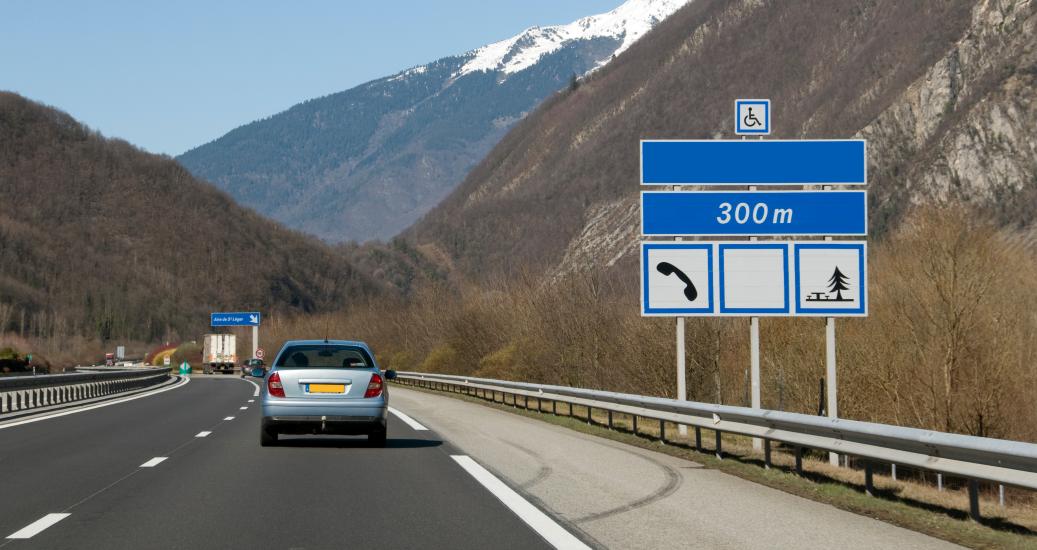 A43 avant l'aire de saint Léger