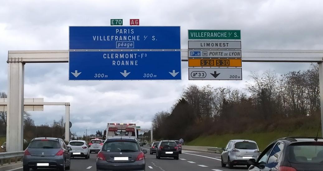 Voies A6 Rhône