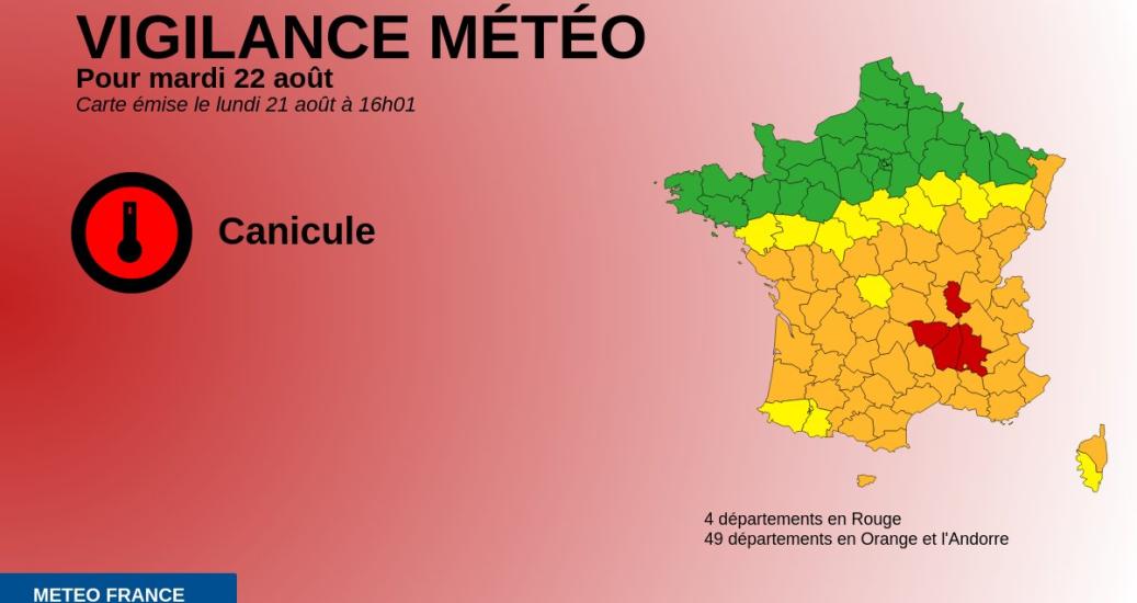 Vigilance rouge canicule aout 2023