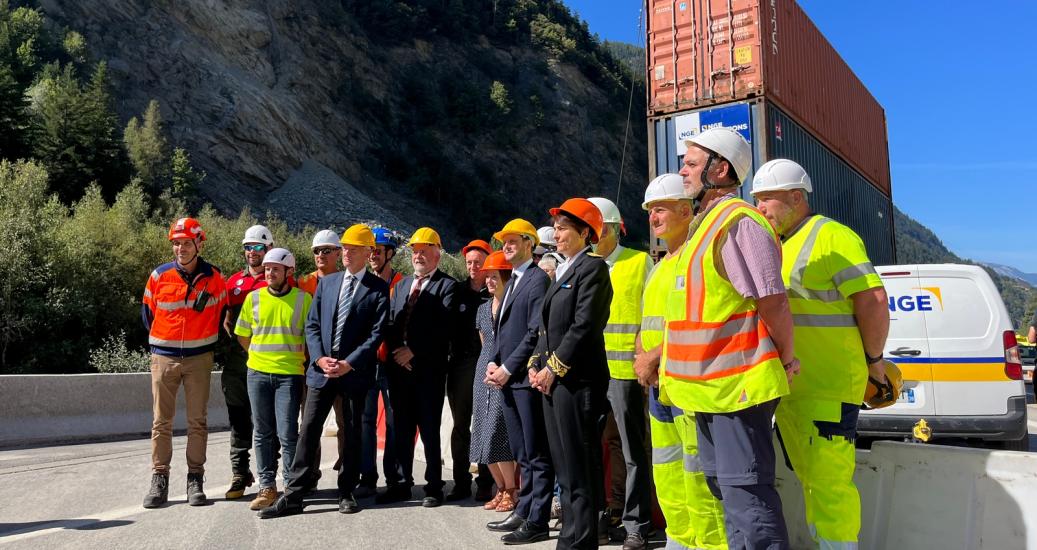 Visite officielle sur l'A43 Maurienne