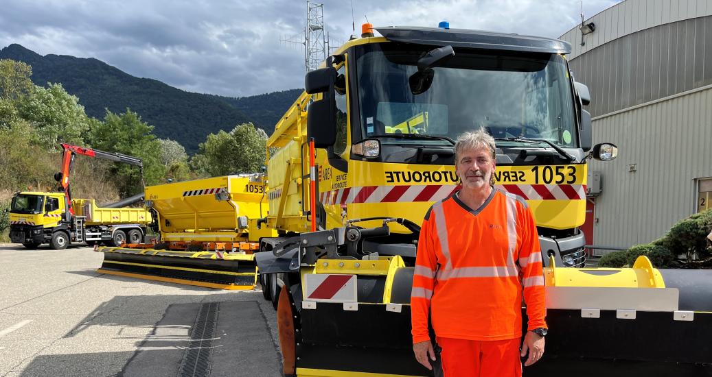 Bernard Giez, agent autoroutier sur le district du Val de l'Isère.