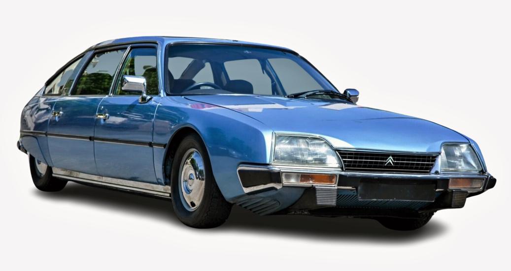 Voiture citroën CX bleue