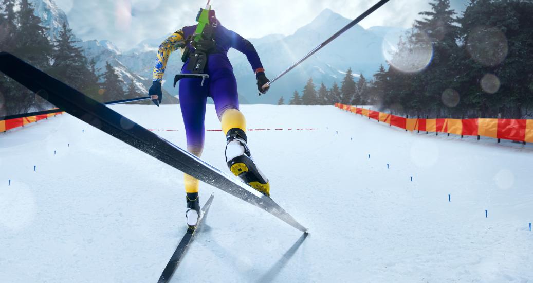 Départ biathlon montagne