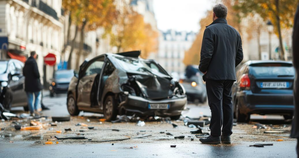 Accident en ville (généré avec l'IA).