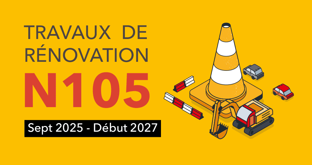 Reprise de la N105, optimisation et remise à niveau de la chaussée ...