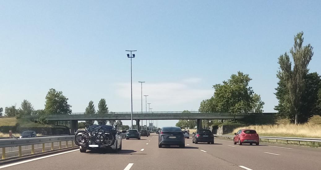 A31 entre Dijon et Beaune été 2025 été trafic dense