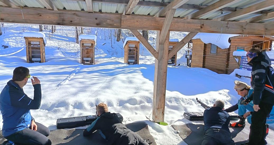 Initiation au biathlon dans la station des Rousses