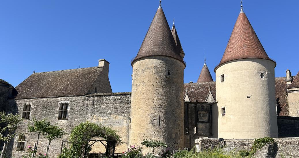 Vue depuis les jardins de Châteauneuf