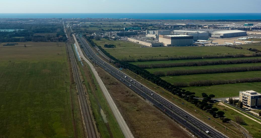 Autoroute vue du ciel