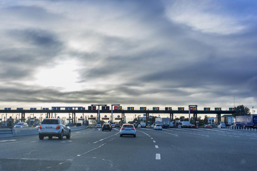 Barrière de péage de saint Quentin sur l'A43