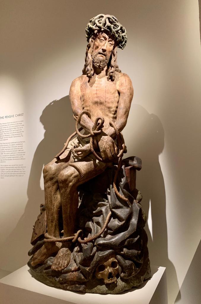 Christ de Pitié, Anonyme, chêne taillé et peint