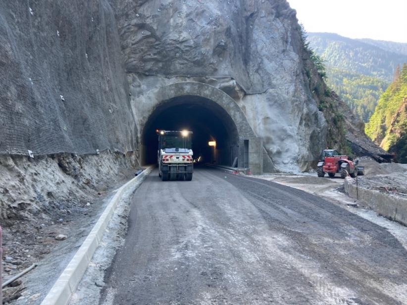 Le tunnel des Cliets, construit à l'occasion du chantier