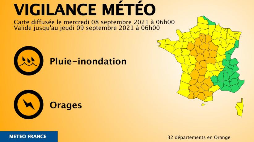 Alerte météo du mercredi 8 septembre