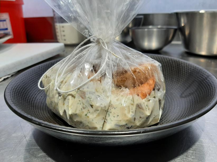 Papillote de Noix de Saint-Jacques et sa compotée