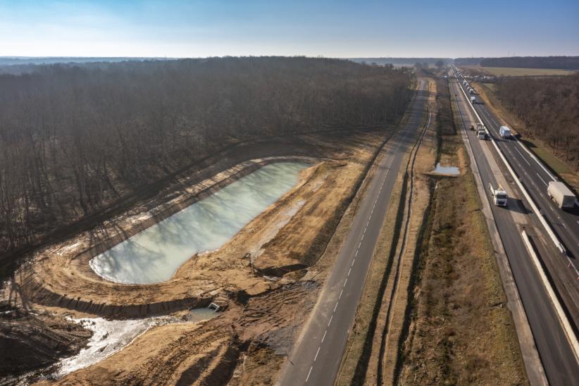 Chantier de l'A79 Bassin