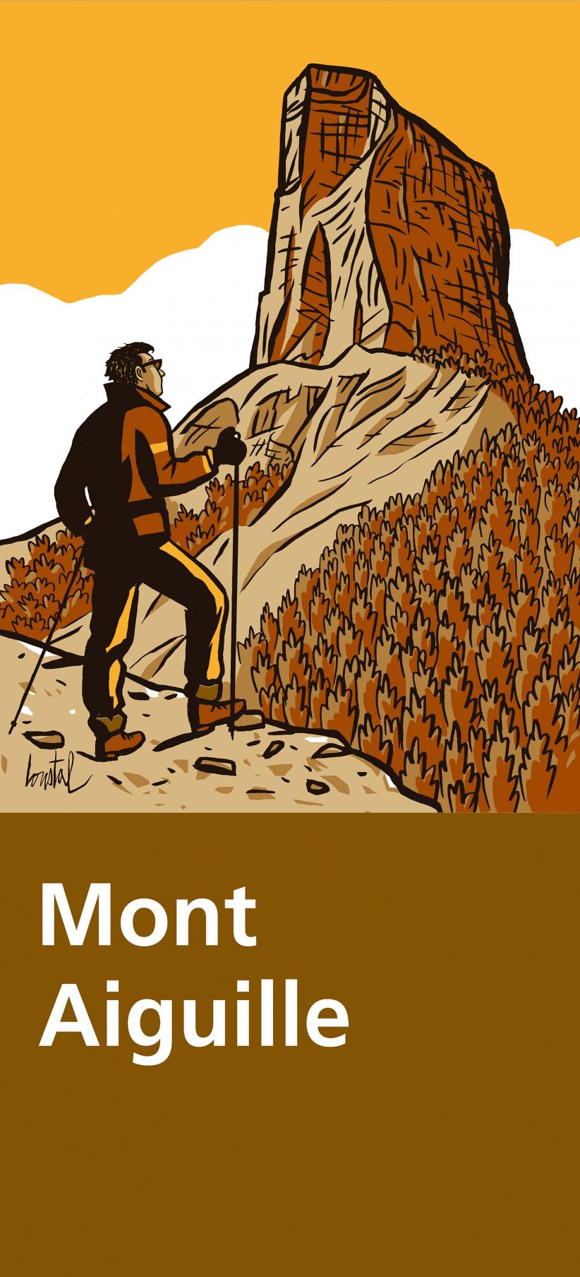 Panneau touristique du Mont-Aiguille