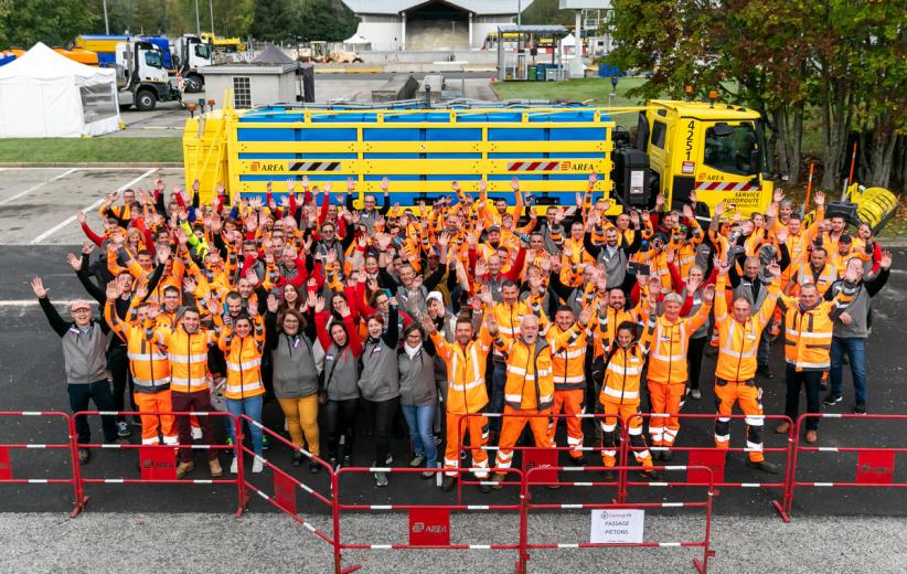 Les agents routiers qui participaient au challenge VH d'APRR