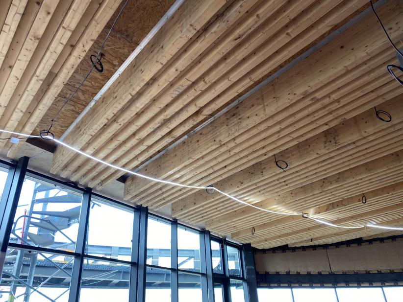 Les plafonds biosourcés sont fabriqués en bois