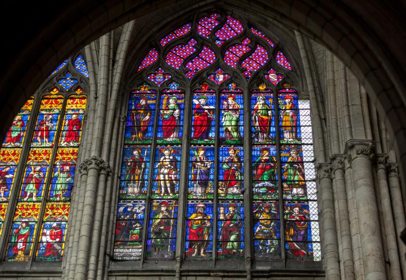 Vitrail de la cathédrale Saint-Pierre-et-Saint-Paul de Troyes, France