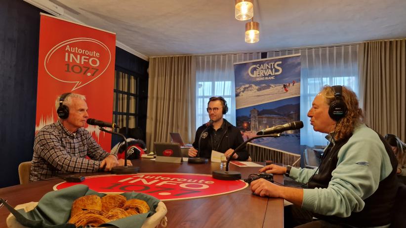 Jean-Louis CROZ du tramway du Mont-Blanc et Olivier BEGAIN  Président de la Compagnie des Guides de Saint-Gervais 