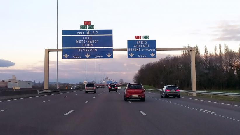 Voies A6 A31 secteur Beaune 