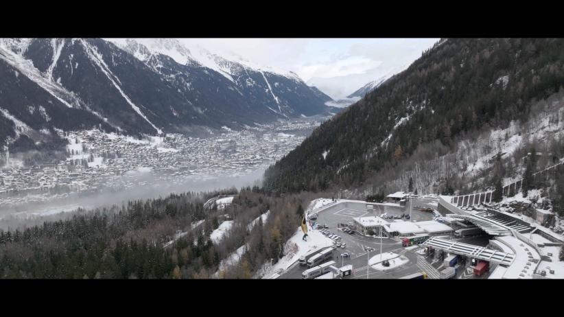La plateforme d'entrée du tunnel du Mont Blanc  - Photo espace presse