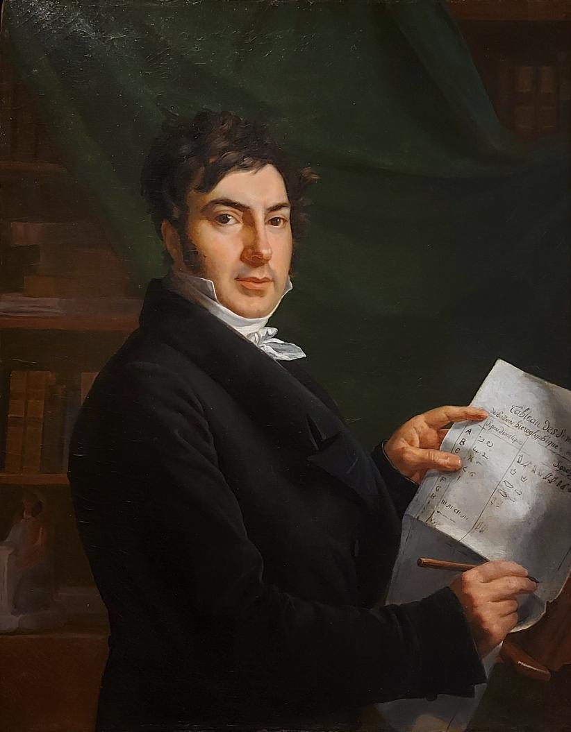 Jean-François Champollion (huile sur toile après 1822 de Victorine-Angélique-Amélie de Rumilly)