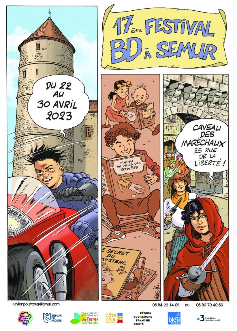 Affiche 17ème édition du festival "BD à Semur"