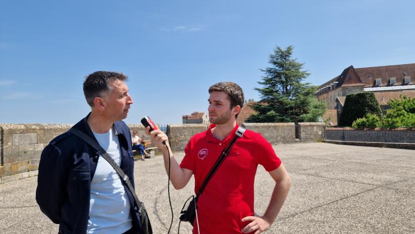 Intervention de Arnaud Vaillant de la Ville pour parler des remparts de Langres et des alentours