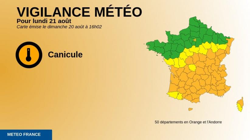 Vigilance orange 21 août 2023