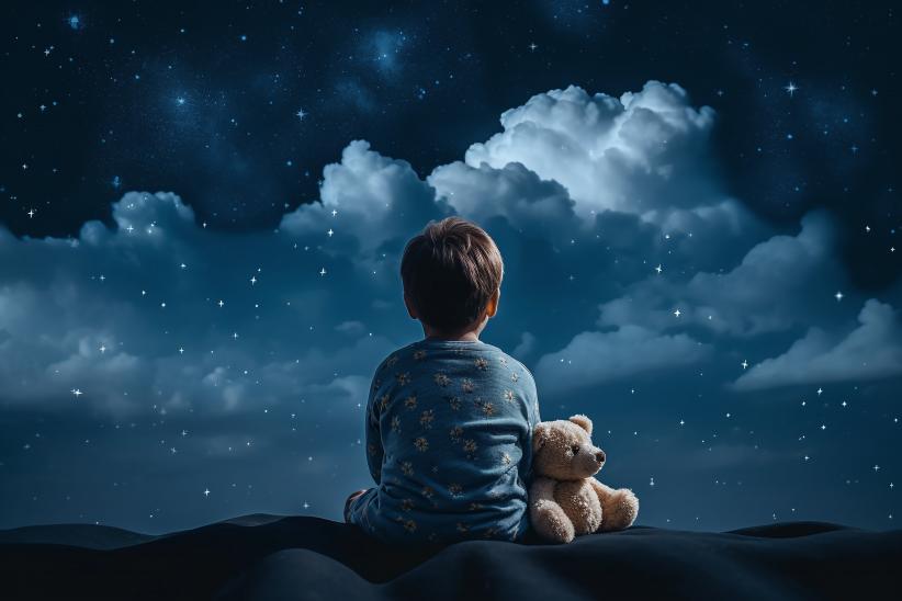 Contemplation nuit enfant