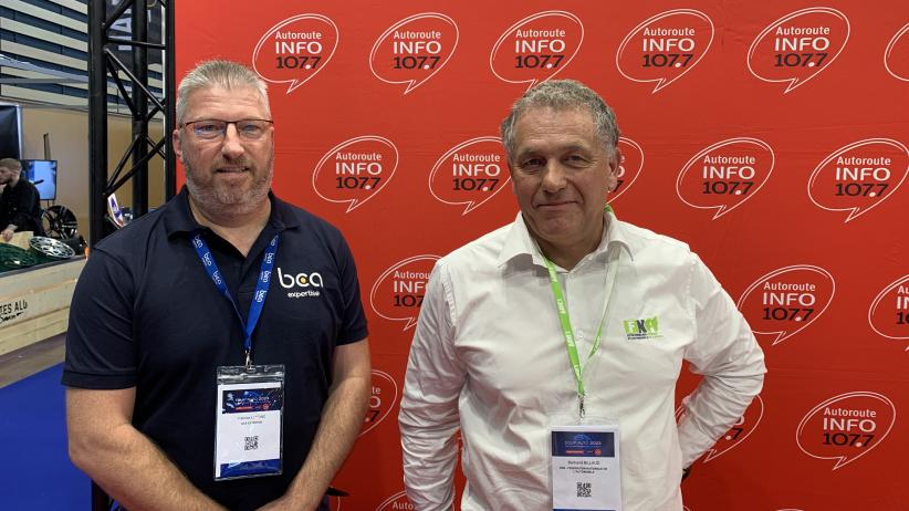 Fabrice Lafont, spécialiste 2 roues chez BCA expertise et Bernard Billaud, représentant FNA.
