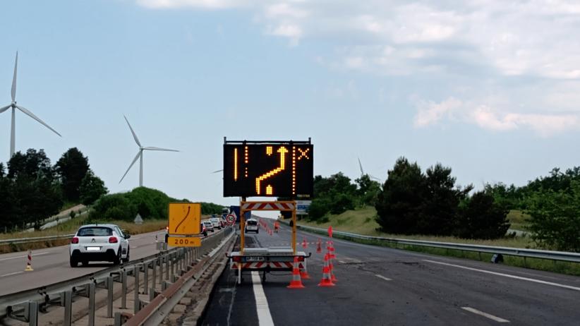 chantier A6 Nitry - basculement de circulation 