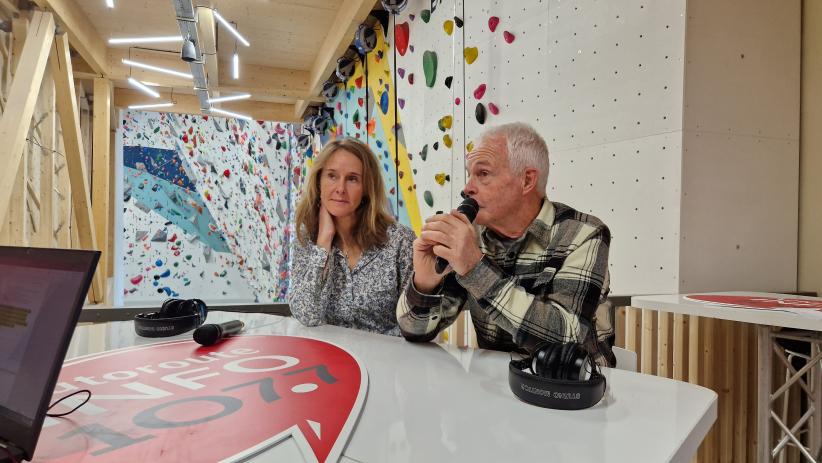 Esther Larios, Responsable de la salle d’escalade « Le Topo » & Olivier Bégain, Président de la Compagnie des Guides de Saint-Gervais Les Contamines