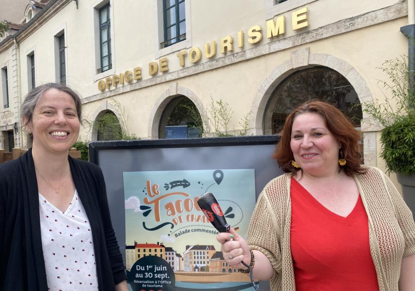 Nelly Payot et Coralie Bouchacourt de l'Office de Tourisme de Chalon-sur-Saône 