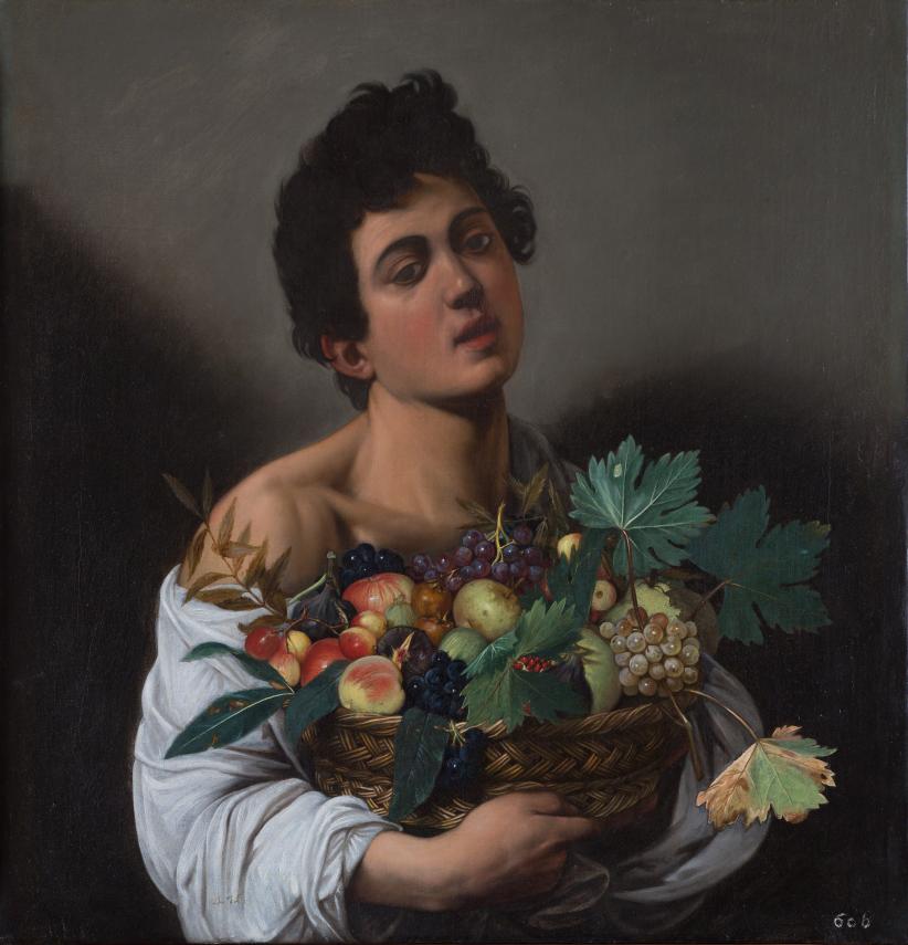 Expo Culturespaces - Caravage, Garçon à la corbeille de fruits, vers 1595, Galleria Borghese, Rome.