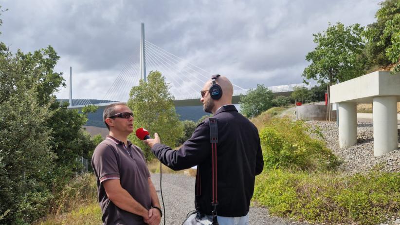 Vincent Lescure, guide au viaduc de Millau